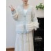 Heavy Work Imitation Mink Fur Three-Dimensional Flower Sweater Coat Women Loose Design Knitted Cardigan