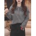 Ruffled Knit Cardigan Women's Design Sense Elegant Vintage Sweater Jacket