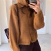 Retro Horn Button Knit Cardigan Women Loose Soft Sweater Coat with Hood