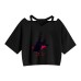 Chainsaw Man Machima Print Women's Strapless Crop Top Hoodie