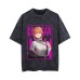 Washed Couple Short Sleeve T-Shirt Anime anime Chainsaw Man chainsaw man Makima