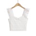 Lace trimmed small fly sleeves lace top