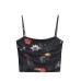 Butterfly printed mesh pleated sling