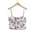 Butterfly printed mesh pleated sling