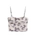 Butterfly printed mesh pleated sling