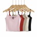 Bow V-neck Knitted Small Strap Tank Top for Women