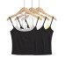 Fake two-piece metal camisole with contrasting colors