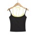 Fake two-piece metal camisole with contrasting colors