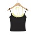 Fake two-piece metal camisole with contrasting colors