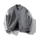 Vintage Baseball Jacket with Color Block for Men and Women - Thickened Cotton-Padded Student Outerwear Trendy Style