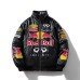 Heavy Embroidery PU Leather Jacket Motorcycle Riding Coat Men's Autumn Winter Leather Jacket Trendy