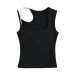 Asymmetric shoulder strap camisole top for women