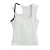 Asymmetric shoulder strap camisole top for women
