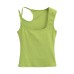 Asymmetric shoulder strap camisole top for women