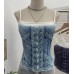 Cowboy print camisole sleeveless top