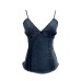 Deep V-neck slim fit sleeveless top with hem Deep V-neck slim fit sleeveless top with hem