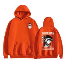 Komi Has a Communication Disorder Anime Hoodie with Fleece Lining and Printed Design Komi Has a Communication Disorder Anime Hoodie with Fleece Lining and Printed Design