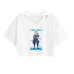 Slime Life Print Women's Strapless Crop Top Hoodie
