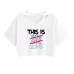 Slime Life Print Women's Strapless Crop Top Hoodie
