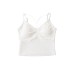 Women's low cut V-neck tank top with chest cushion