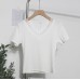Lace lace V-neck short sleeved top