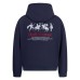 Style War Horse Print Letter Embroidery Hooded Sweatshirt Unisex Loose Casual Pullover Hoodie