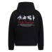Style War Horse Print Letter Embroidery Hooded Sweatshirt Unisex Loose Casual Pullover Hoodie