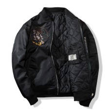 Style Embroidered MA-1 Flight Jacket for Men and Women Baseball Jacket
