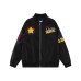 High Street Style Star Letter Embroidery Stand Collar Jacket Unisex Loose Casual Versatile Outerwear