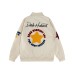 High Street Style Star Letter Embroidery Stand Collar Jacket Unisex Loose Casual Versatile Outerwear