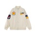 High Street Style Star Letter Embroidery Stand Collar Jacket Unisex Loose Casual Versatile Outerwear
