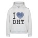 High Street  Style Heart Letter Print Hooded Sweatshirt Unisex Loose Casual Versatile Hoodie