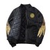 Style Men's Jacket with Golden Wings Embroidery Harajuku MA-1 Flight Jacket Trendy Brand Couple Baseball Jacket for Women