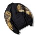 Style Men's Jacket with Golden Wings Embroidery Harajuku MA-1 Flight Jacket Trendy Brand Couple Baseball Jacket for Women