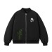 Style Panda Embroidery Baseball Jacket Men Pilot Jacket Versatile Couple Outerwear Women Black