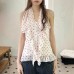 Polka dot mesh micro transparent hanging neck strap backless small camisole vest