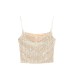 Sequined strapless tank top