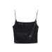 Sequined strapless tank top