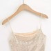 Sequined strapless tank top