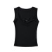 Chest pleated bow slimming top