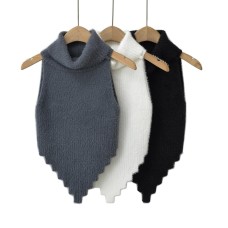 Sleeveless irregular high neck backless camisole top Sleeveless irregular high neck backless camisole top