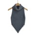 Sleeveless irregular high neck backless camisole top