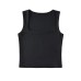 High waisted short top with exposed navel and solid color base