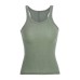 Solid color narrow shoulder elastic slim fit base camisole sleeveless tank top