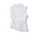 Slim fit base pleated irregular top