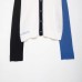 Versatile collar contrasting color breasted knitted jacket for women