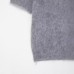 Five point sleeve top solid color knitted sweater for women