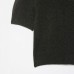 Round neck shoulder bow gray knitted sweater for women