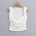 Square neck elastic vest