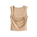 Chest fold square neck base vest